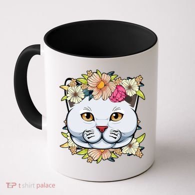 Cat Lover Spring Floral Gift Coffee Mug