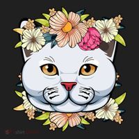 Cat Lover Spring Floral Gift Beanie thumb 2