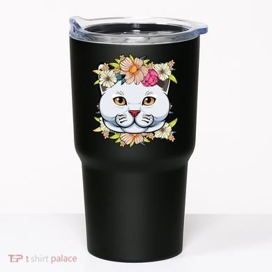Cat Lover Spring Floral Gift Tumbler