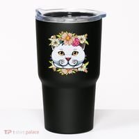 Cat Lover Spring Floral Gift Tumbler thumb 0