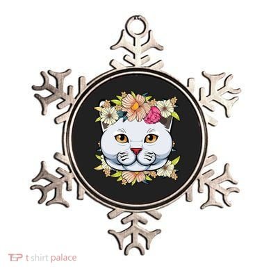 Cat Lover Spring Floral Gift Ornament