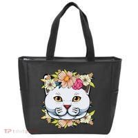 Cat Lover Spring Floral Gift Tote Bag thumb 0