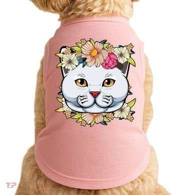 Cat Lover Spring Floral Gift Doggie Tank