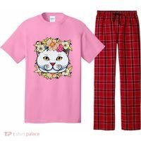 Cat Lover Spring Floral Gift Pajama Set thumb 0