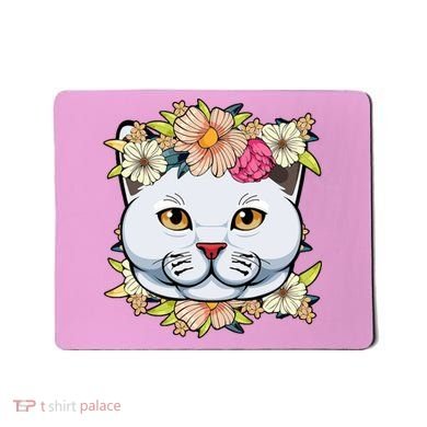 Cat Lover Spring Floral Gift Mousepad