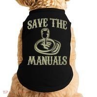 Car Lover Save The Manuals Stick Shift Doggie Tank thumb 0