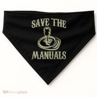 Car Lover Save The Manuals Stick Shift USA-Made Doggie Bandana thumb 0
