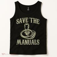 Car Lover Save The Manuals Stick Shift Tank Top thumb 2