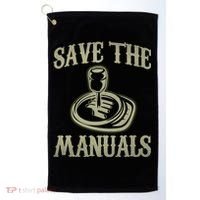 Car Lover Save The Manuals Stick Shift Golf Towel thumb 0