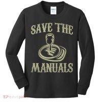 Car Lover Save The Manuals Stick Shift Kids Long Sleeve Shirt thumb 0