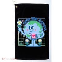 Cute Love The Nature Save The Earth Celebrate Earth Day Golf Towel thumb 0