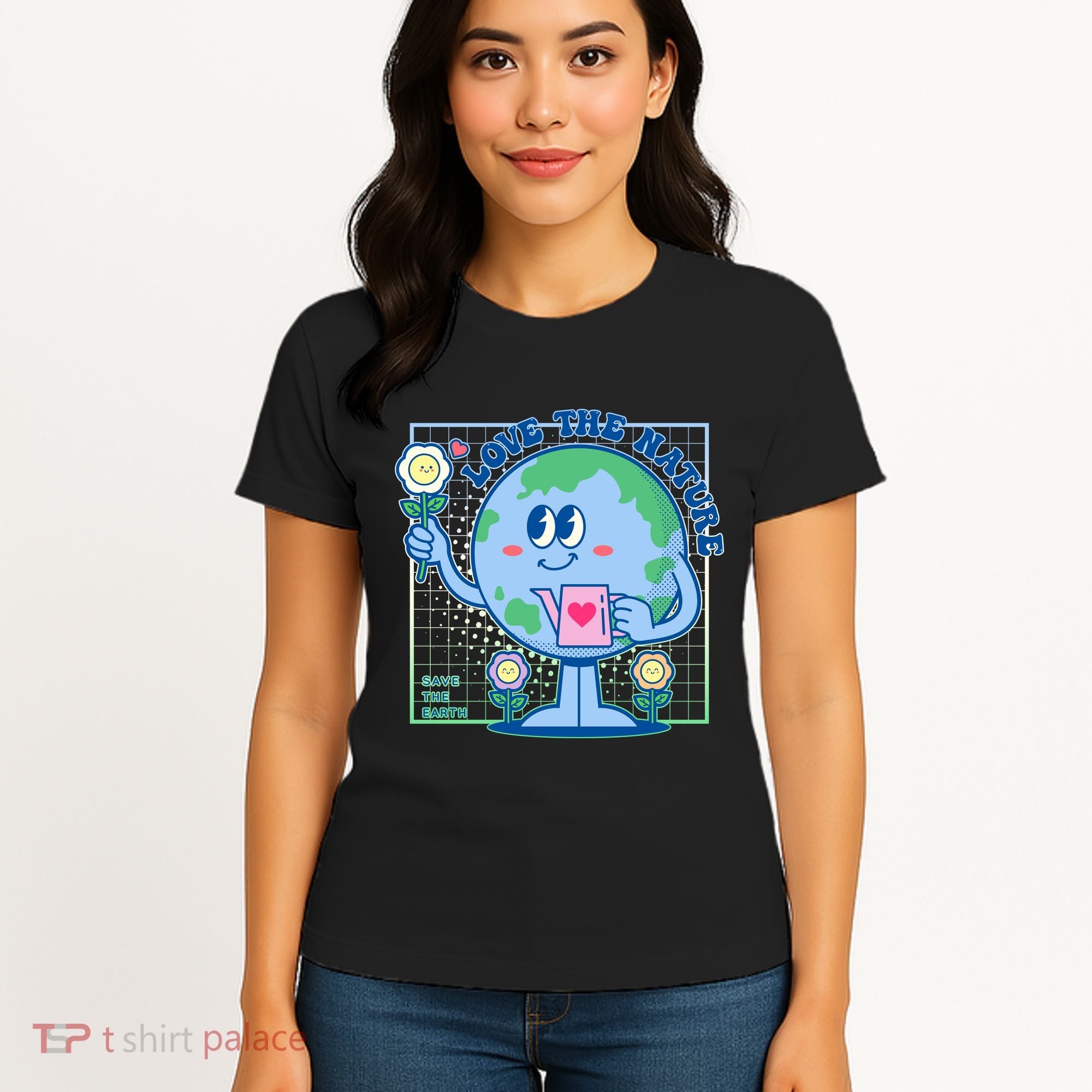 Cute Love The Nature Save The Earth Celebrate Earth Day Women's T-Shirt