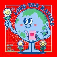 Cute Love The Nature Save The Earth Celebrate Earth Day Santa Hat thumb 1