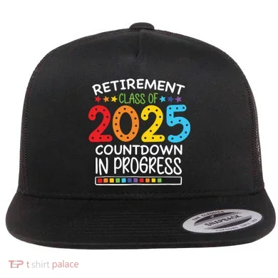 Countdown Loading Teacher Flat Bill Trucker Hat