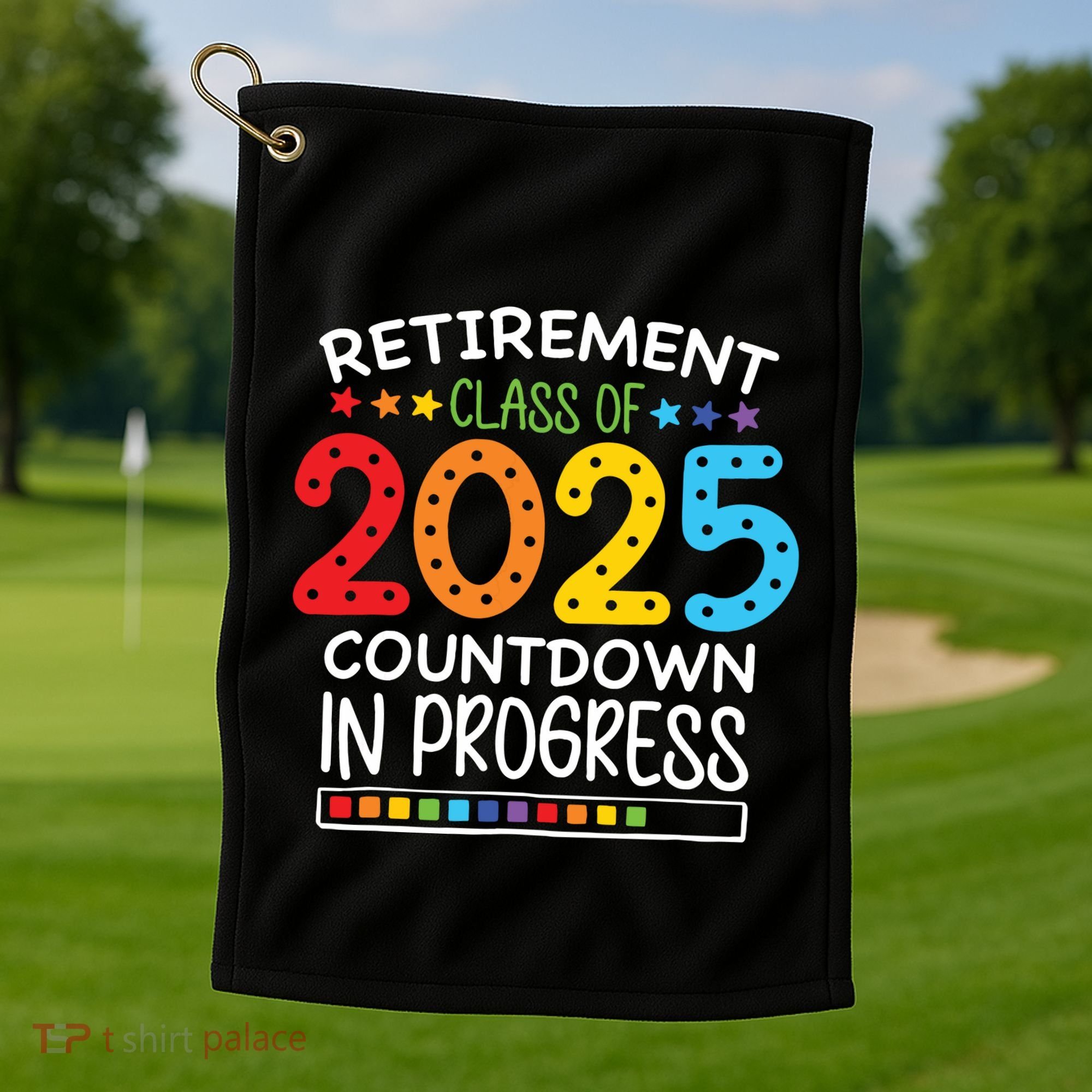 Countdown Loading Teacher Golf Towel