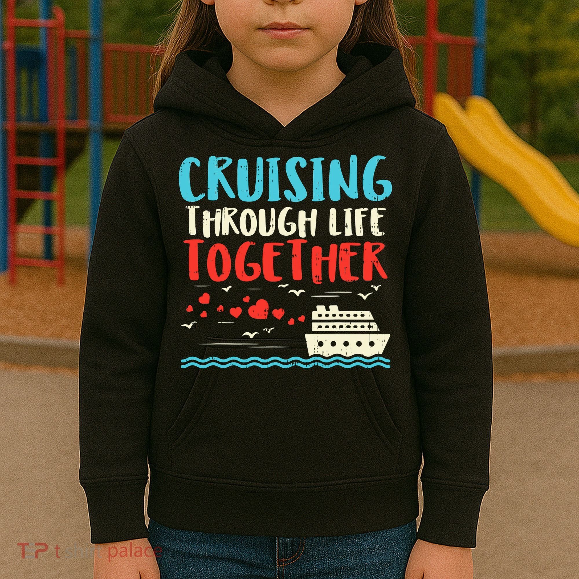 Cruising Life Together Anniversary Cruise Trip Kids Hoodie