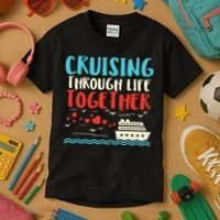 Cruising Life Together Anniversary Cruise Trip Kids T-Shirt thumb 3