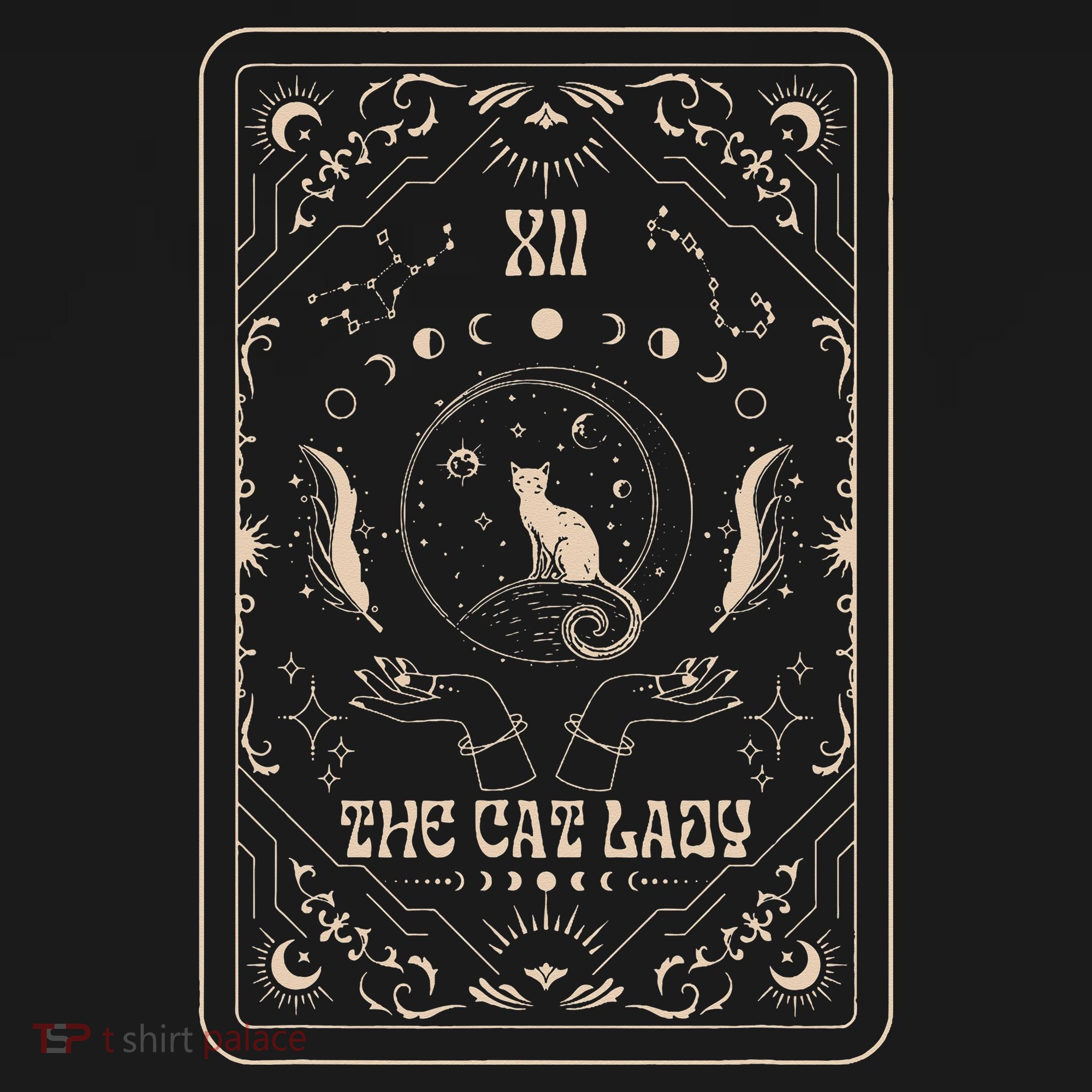 Cat Lady Tarot Card Mystical Witchy Moon Phase Pet Cat Women's Tank Top