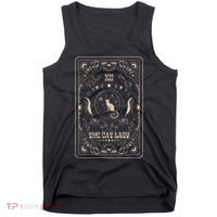 Cat Lady Tarot Card Mystical Witchy Moon Phase Pet Cat Tank Top thumb 0