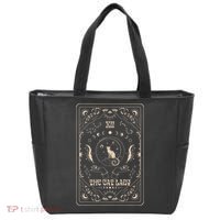 Cat Lady Tarot Card Mystical Witchy Moon Phase Pet Cat Tote Bag thumb 0