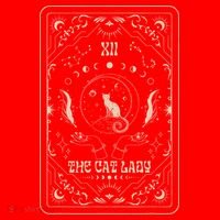 Cat Lady Tarot Card Mystical Witchy Moon Phase Pet Cat Santa Hat thumb 1