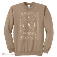 Cat Lady Tarot Card Mystical Witchy Moon Phase Pet Cat Sweatshirt thumb 0
