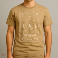 Cat Lady Tarot Card Mystical Witchy Moon Phase Pet Cat T-Shirt thumb 3
