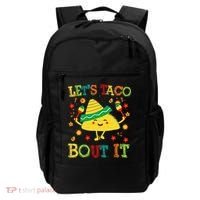 Cute Lets Taco Bout It Funny Mexican Taco Backpack thumb 0