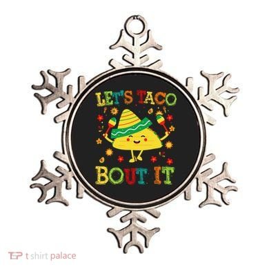 Cute Lets Taco Bout It Funny Mexican Taco Ornament