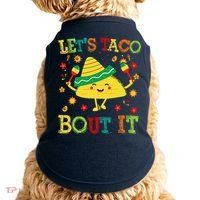 Cute Lets Taco Bout It Funny Mexican Taco Doggie Tank thumb 0