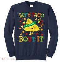 Cute Lets Taco Bout It Funny Mexican Taco Sweatshirt thumb 0