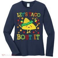 Cute Lets Taco Bout It Funny Mexican Taco Women's Long Sleeve Shirt thumb 0