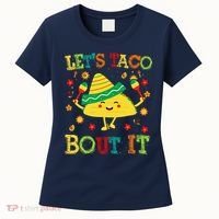 Cute Lets Taco Bout It Funny Mexican Taco Women's T-Shirt thumb 0
