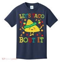 Cute Lets Taco Bout It Funny Mexican Taco Kids T-Shirt thumb 0