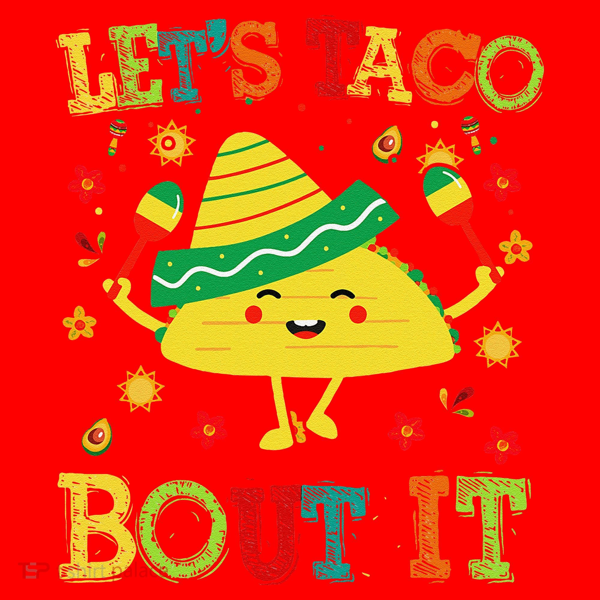Cute Lets Taco Bout It Funny Mexican Taco Santa Hat