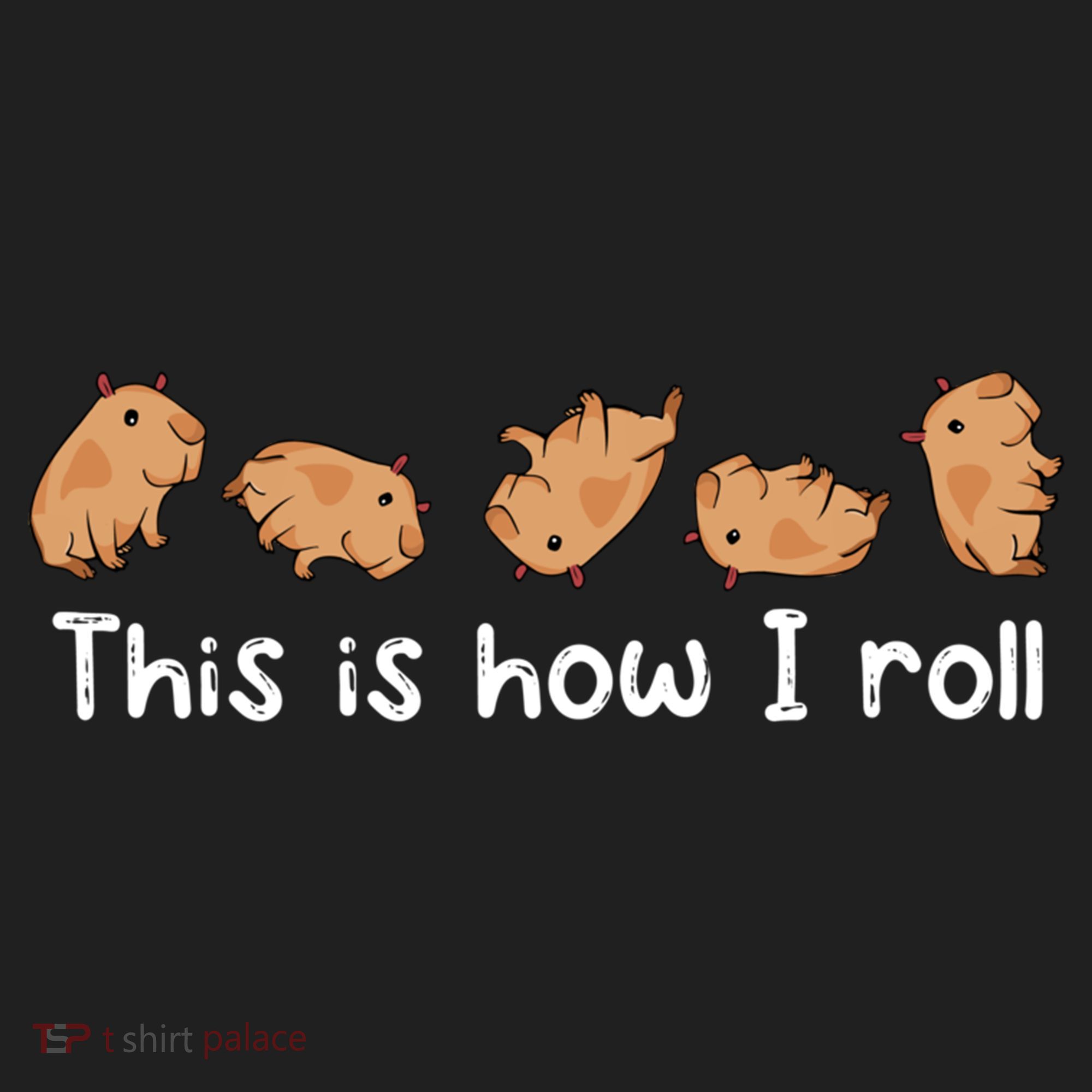 Capybara Lover This Is How I Roll Capybara Gift Golf Towel