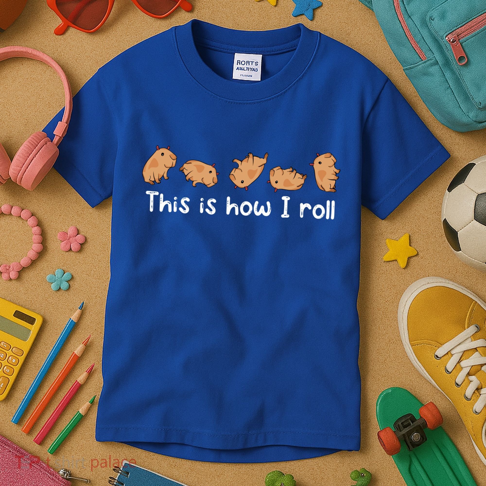 Capybara Lover This Is How I Roll Capybara Gift Kids T-Shirt