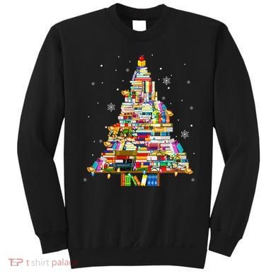 Christmas Library Tree Lights For Librarian And Book Lover Sweatshirt