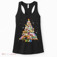Christmas Library Tree Lights For Librarian And Book Lover Women's Tank Top thumb 0