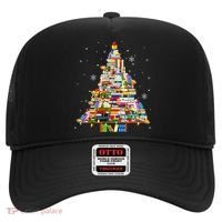 Christmas Library Tree Lights For Librarian And Book Lover Hat thumb 0