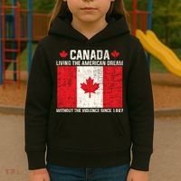 Canada Living The American Dream Without The Violence Since 1867 Kids Hoodie thumb 3