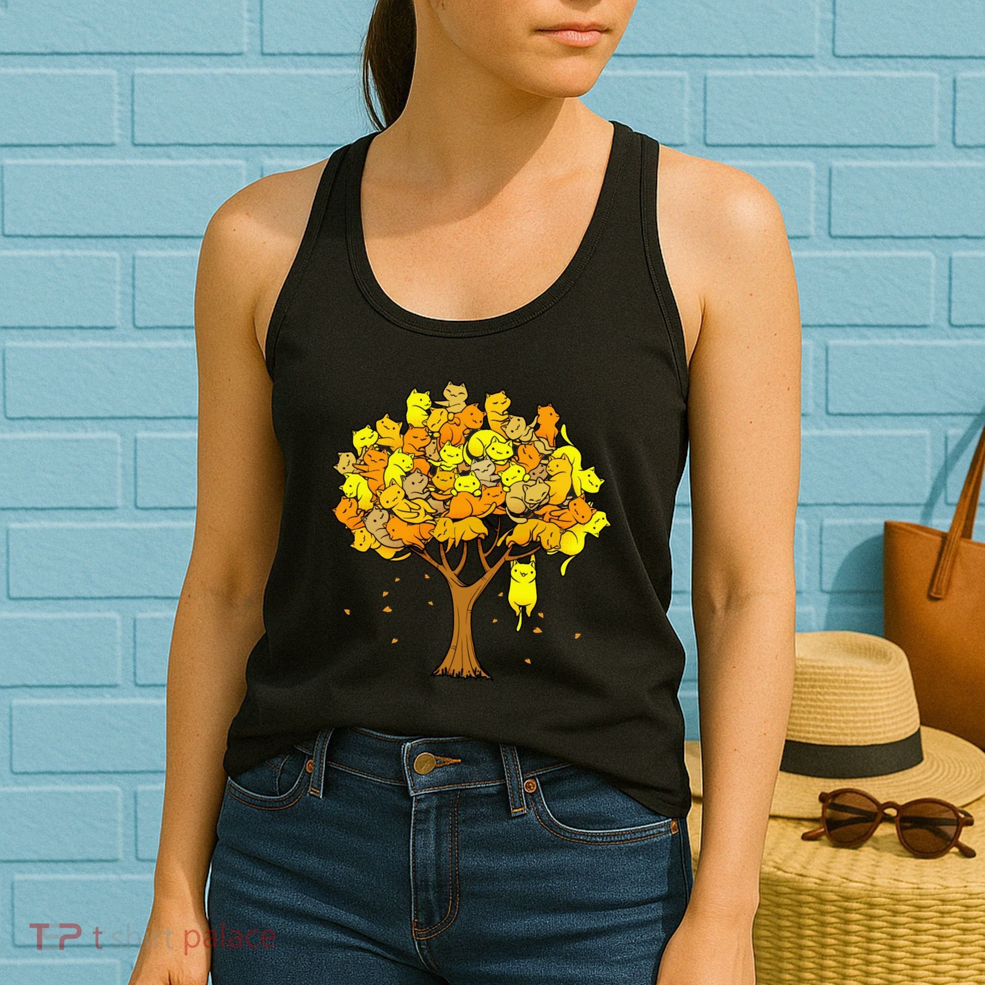 Cat Lover Tree Cute Women's Tank Top