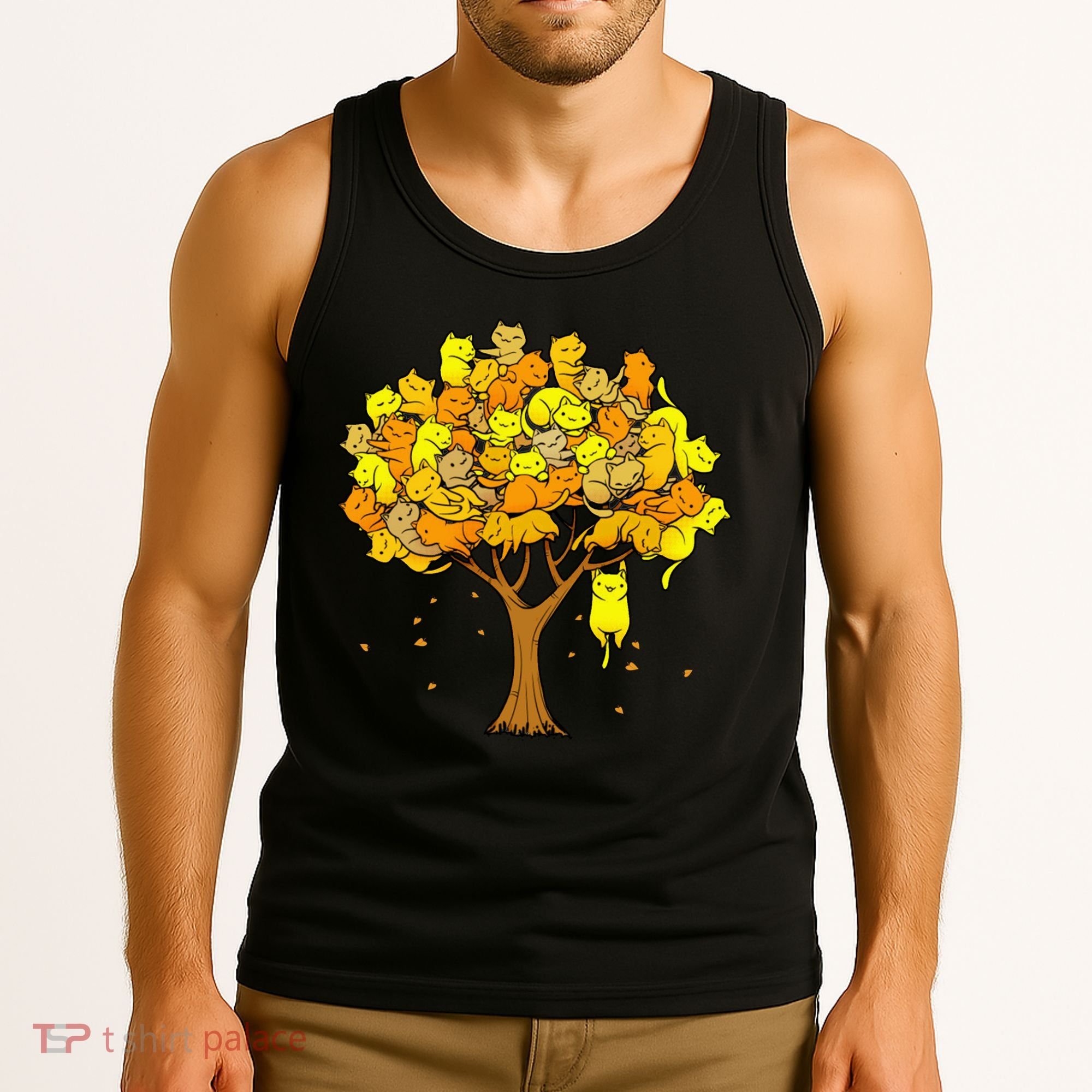 Cat Lover Tree Cute Tank Top