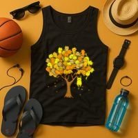 Cat Lover Tree Cute Tank Top thumb 4