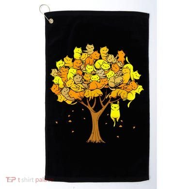 Cat Lover Tree Cute Golf Towel