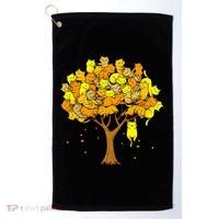 Cat Lover Tree Cute Golf Towel thumb 0
