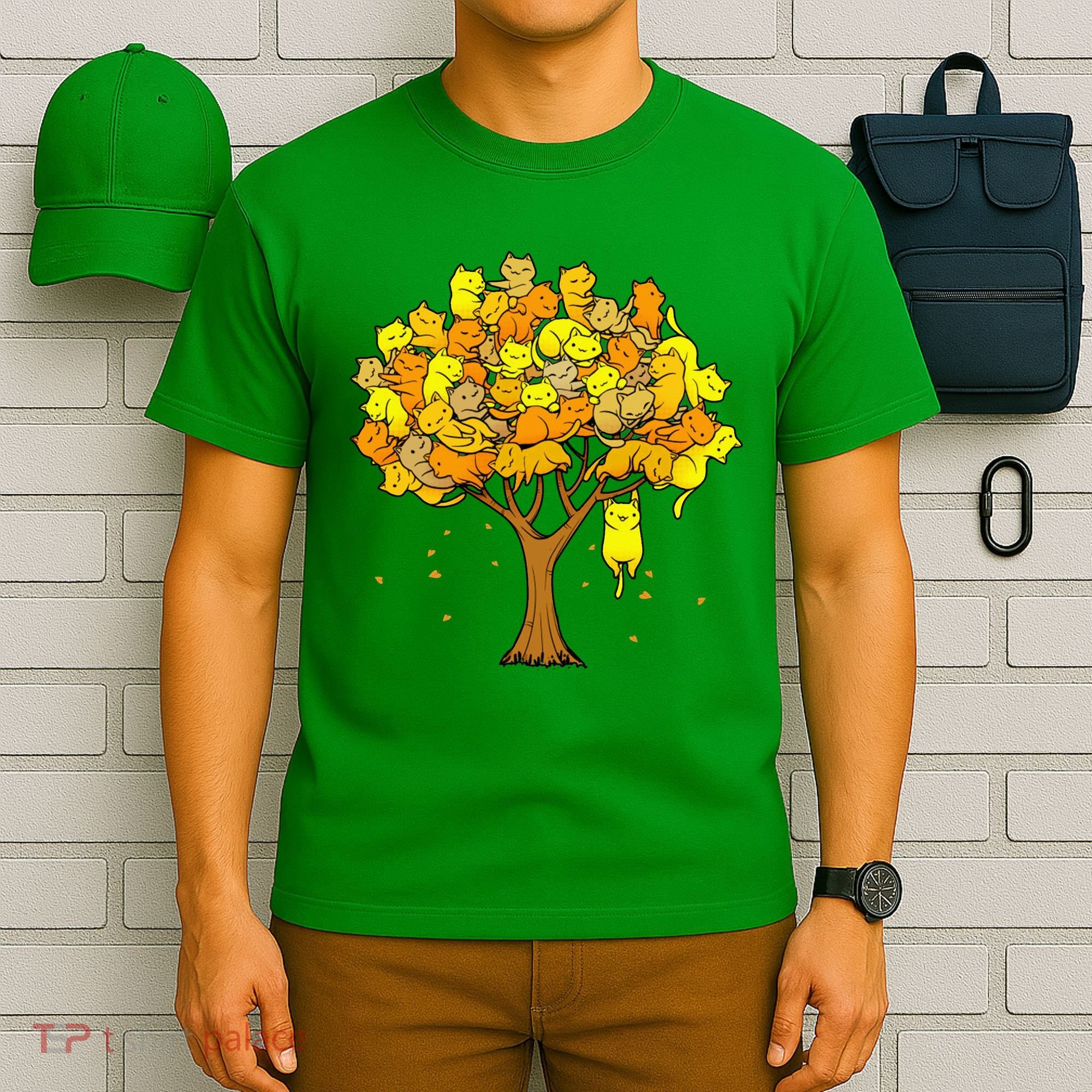 Cat Lover Tree Cute T-Shirt