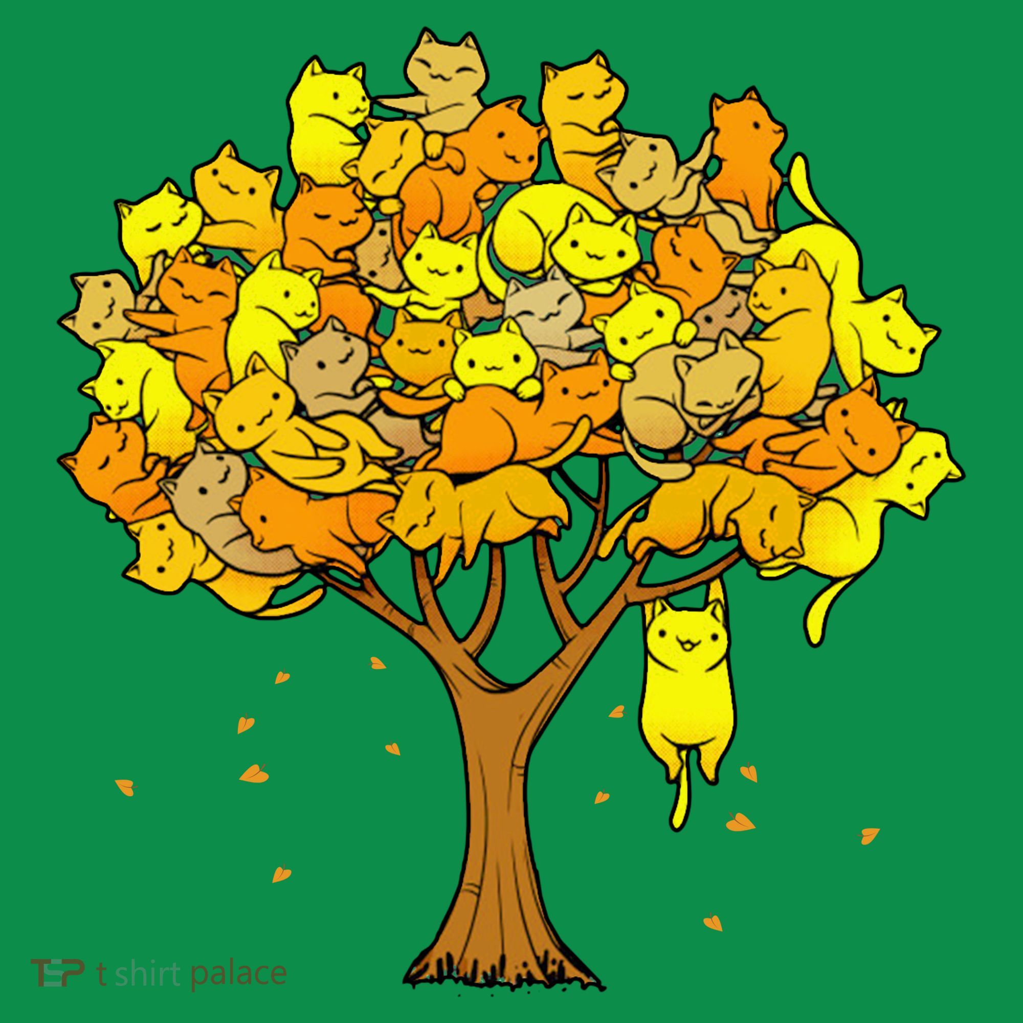 Cat Lover Tree Cute Coaster