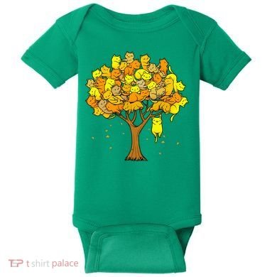 Cat Lover Tree Cute Baby Bodysuit