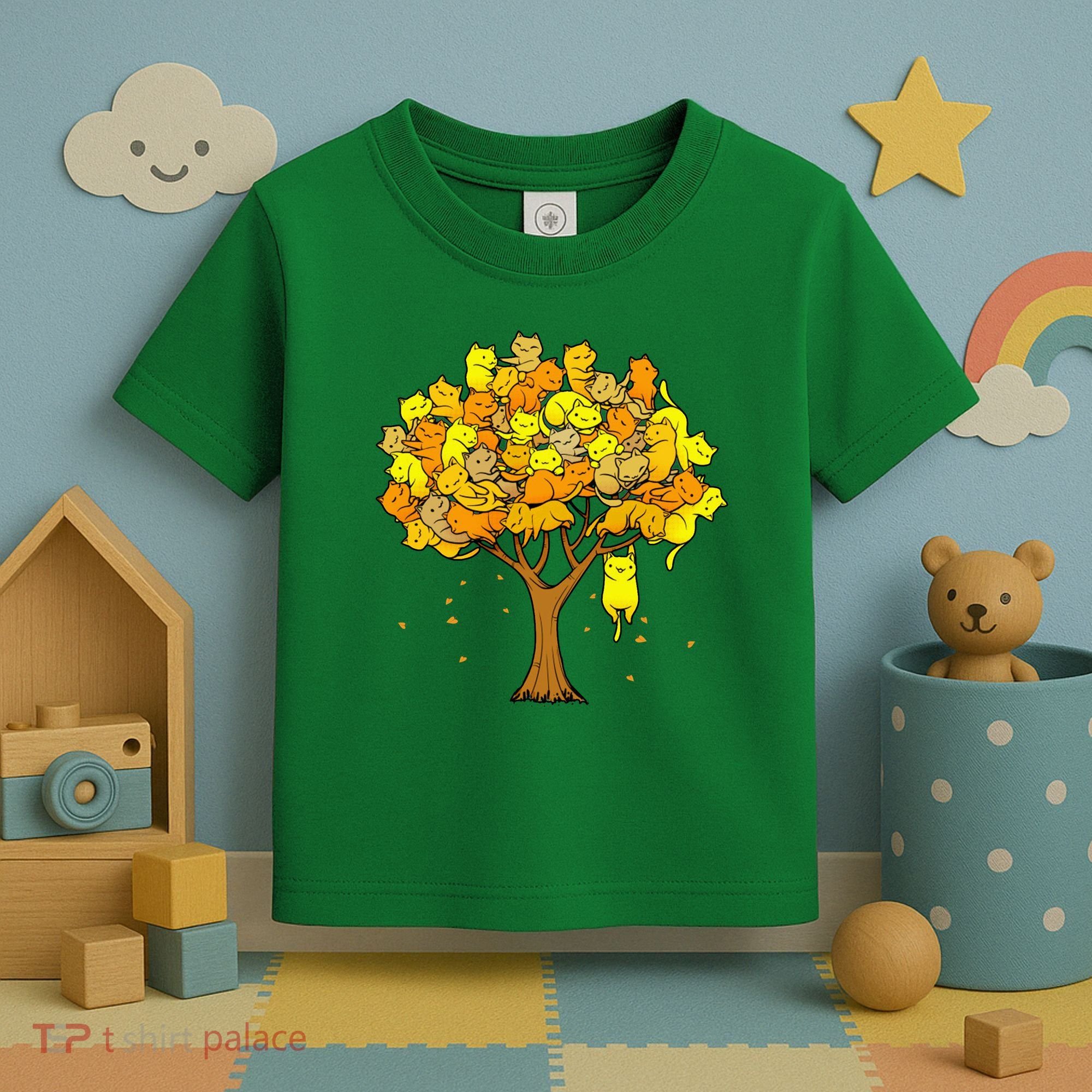 Cat Lover Tree Cute Toddler T-Shirt